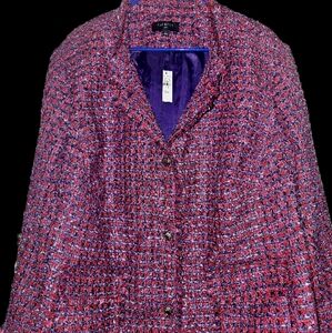 ✨ *"NWT Talbots Women’s Multicolor Jacket | Size 24W | Gold Button Accents ✨